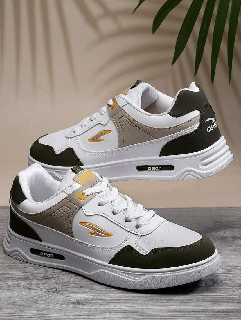 men color blocked lace up sneaker