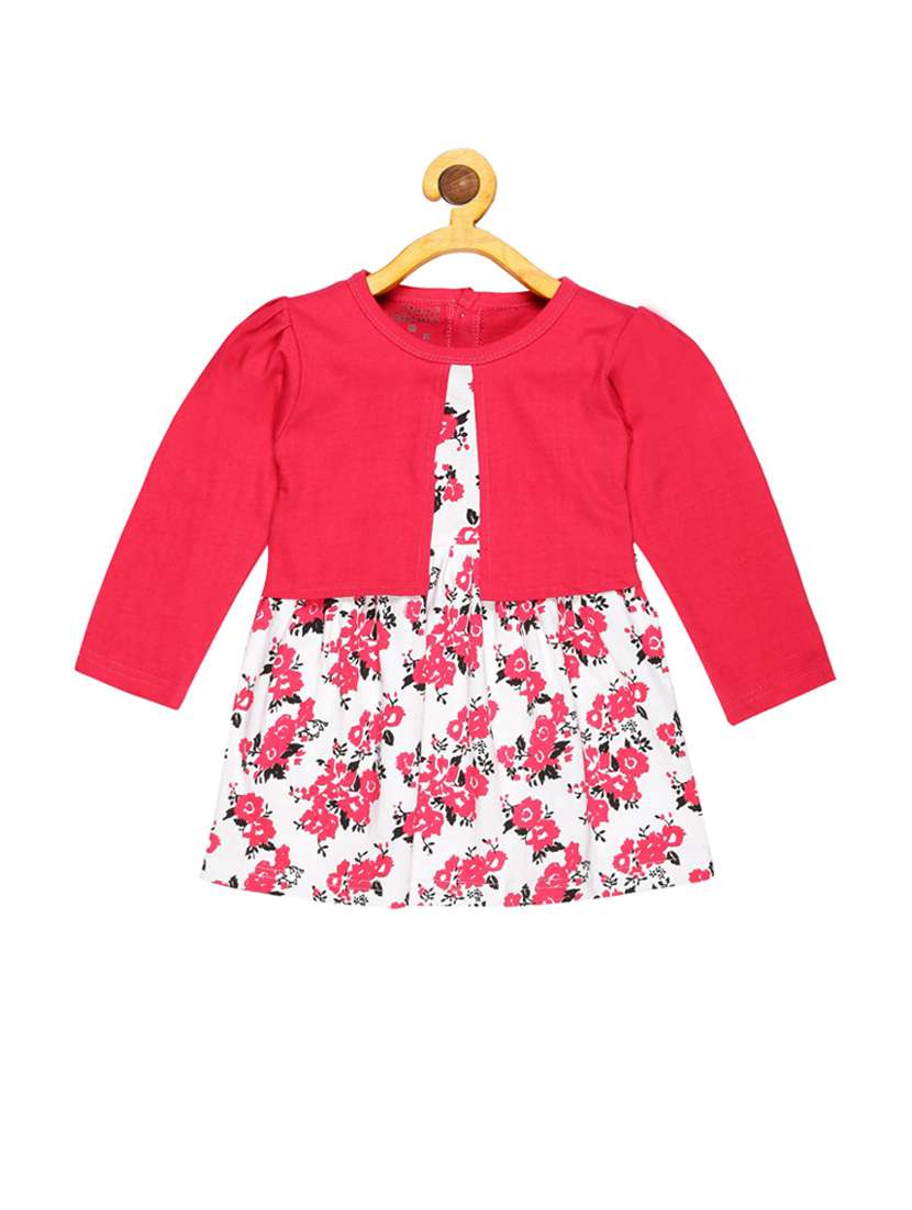 girls round neck long sleeves frock