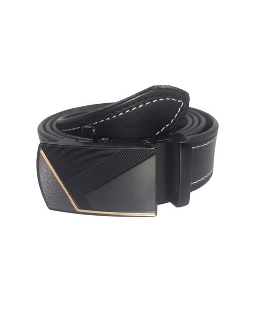 men black leather autolock buckle belt - 20570636 - Standard Image - 0
