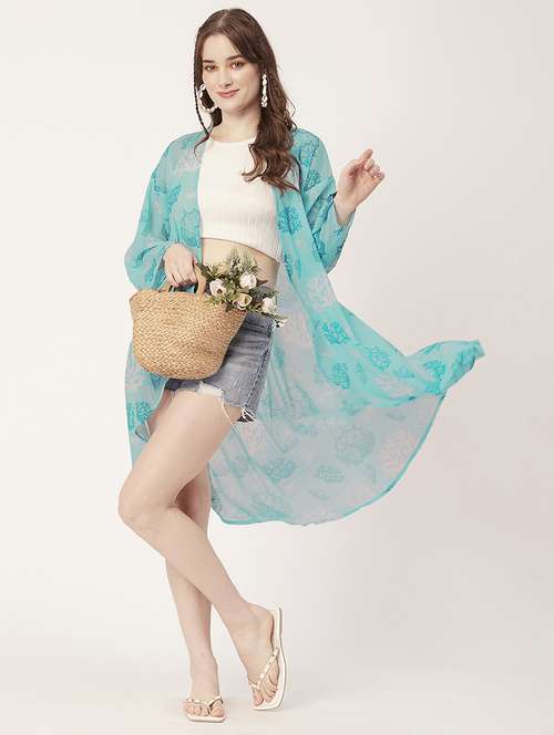 women bell sleeves asymmetric shrug - 20570704 -  Standard Image - 0