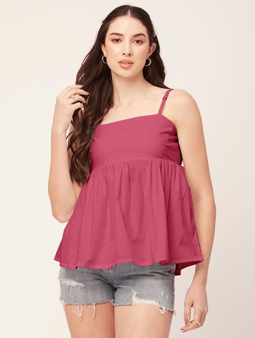 women solid bow styled peplum top - 20570720 - Standard Image - 0