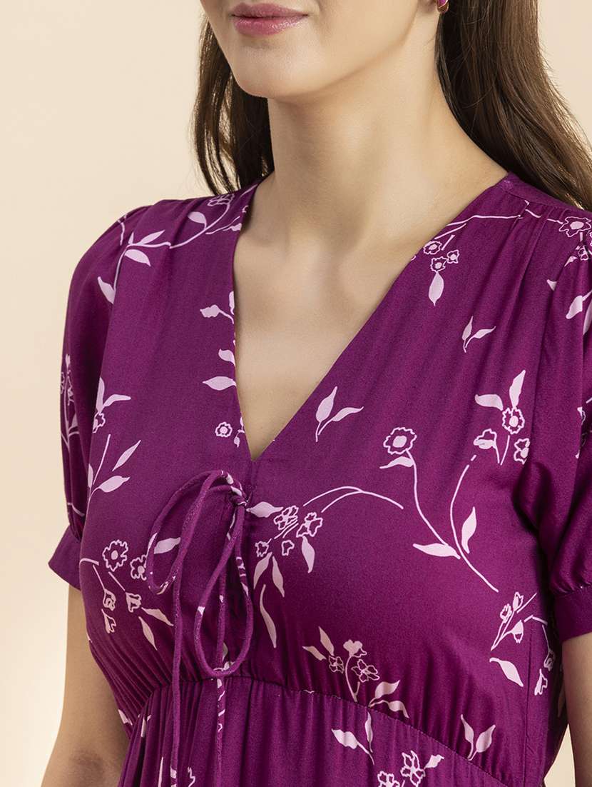 women floral printed fit & flare dress - 20570727 -  Standard Image - 4