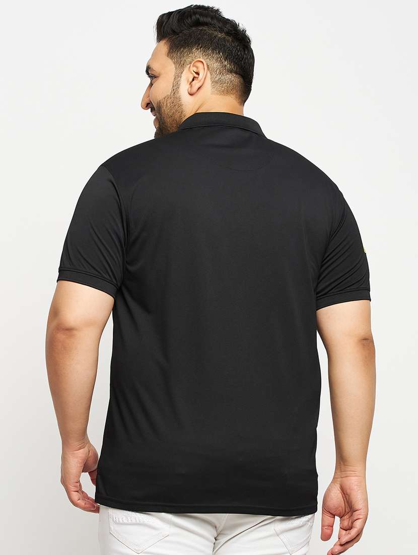men black plus size polo t-shirt - 20570868 -  Standard Image - 1