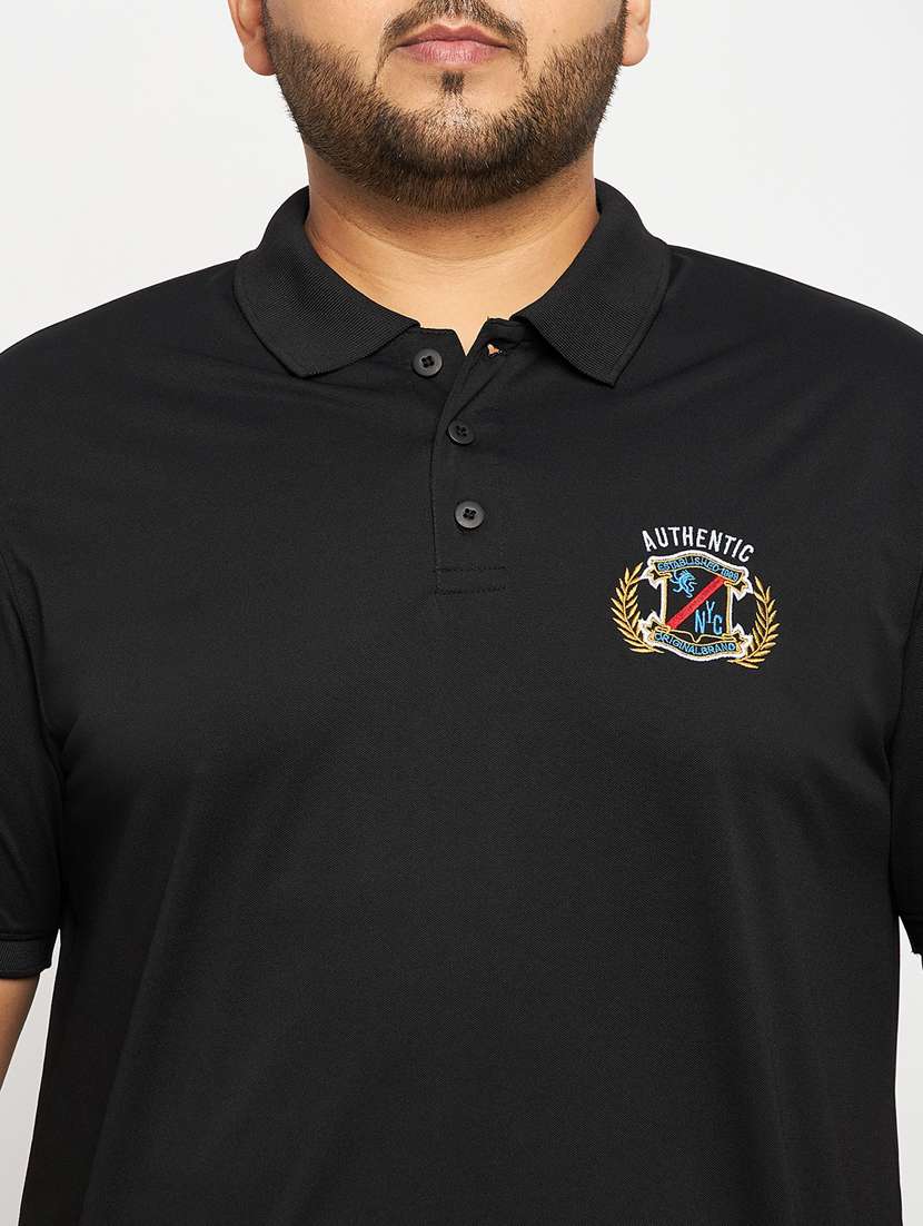 men black plus size polo t-shirt - 20570868 -  Standard Image - 4