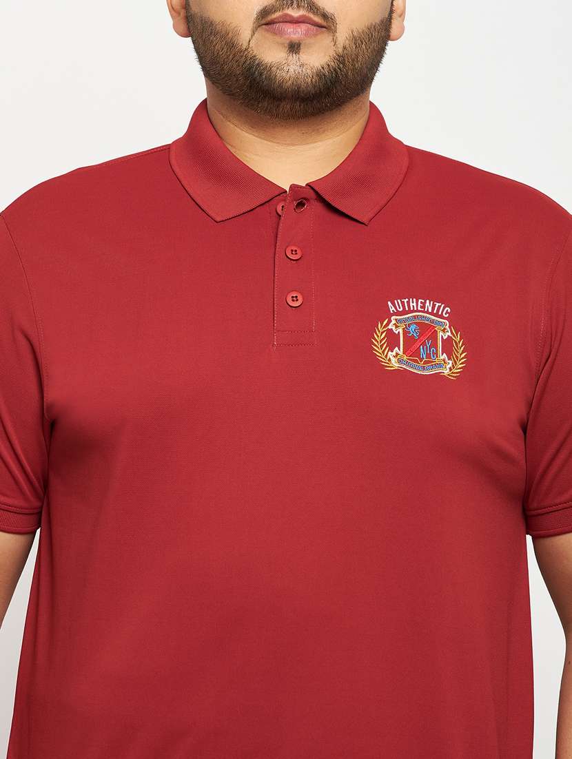 men red plus size polo t-shirt - 20570869 - Standard Image - 4