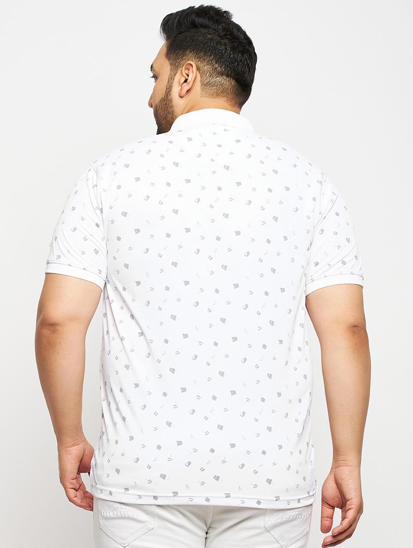 men white printed plus size polo t-shirt - 20570899 - Standard Image - 1