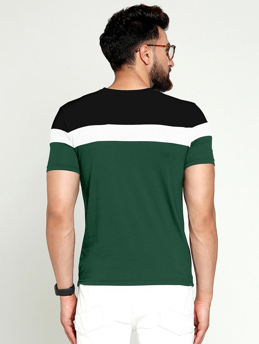 men round neck color block t-shirt - 20570993 -  Standard Image - 1