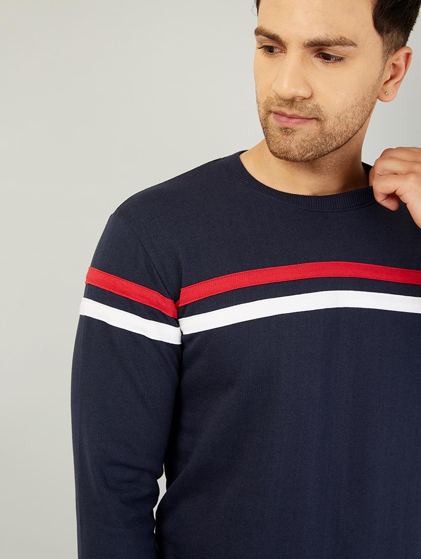 men round neck striped sweatshirt - 20571013 - Standard Image - 4