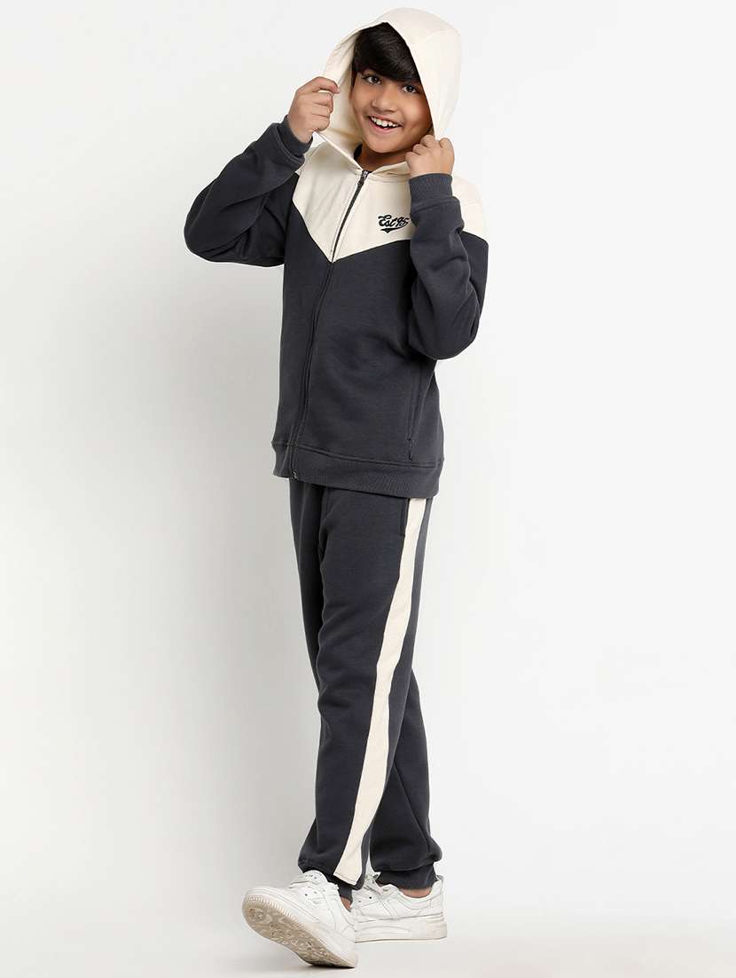 boys grey & cream track suit - 20571201 -  Standard Image - 1