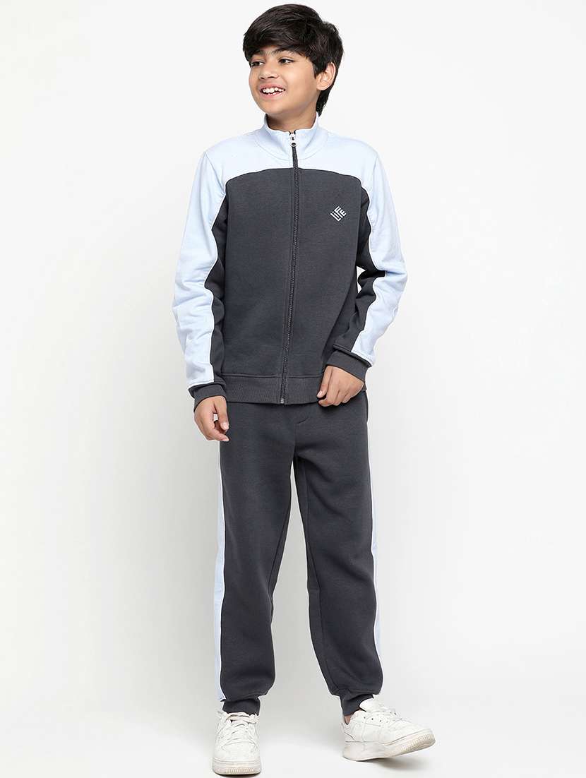 boys color block track suit