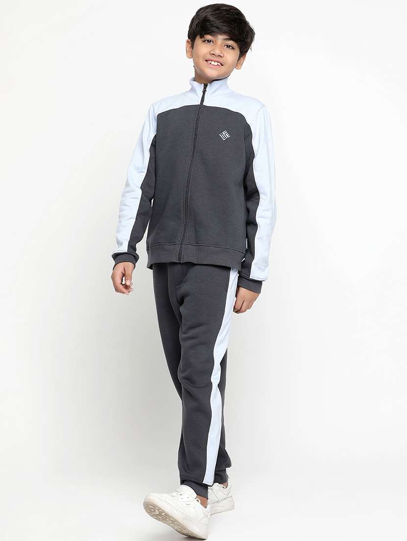 boys color block track suit - 20571203 -  Standard Image - 1