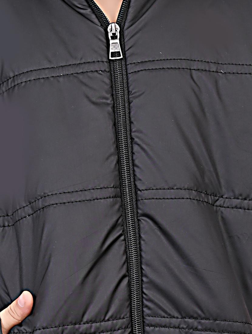 black fleece quilted jacket - 20571369 - Standard Image - 4