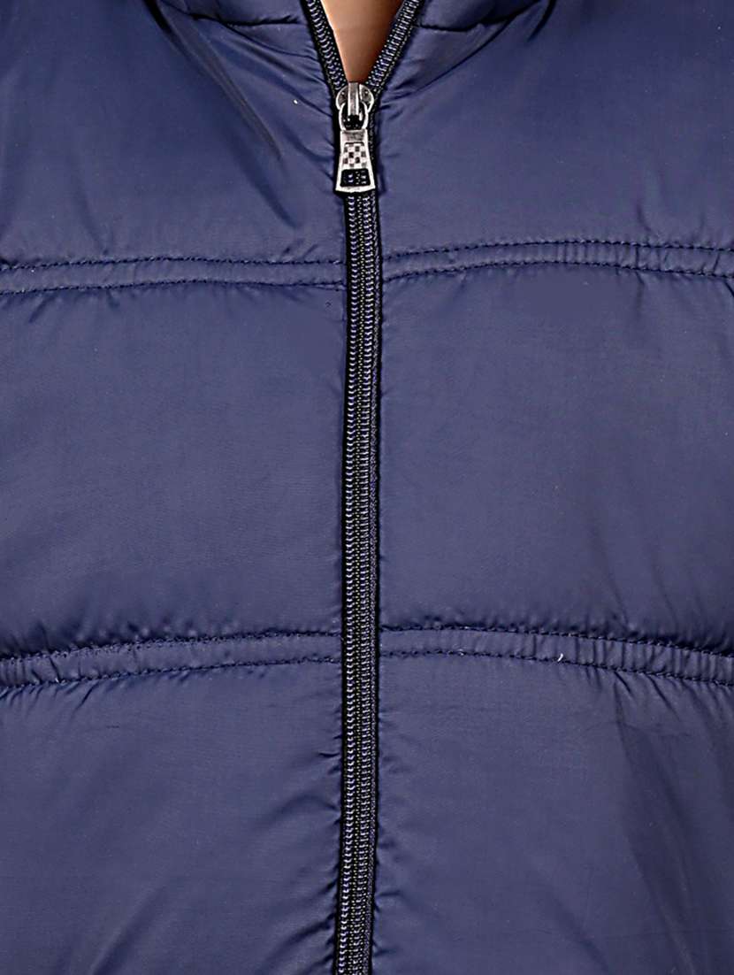 navy blue fleece quilted jacket - 20571370 -  Standard Image - 4