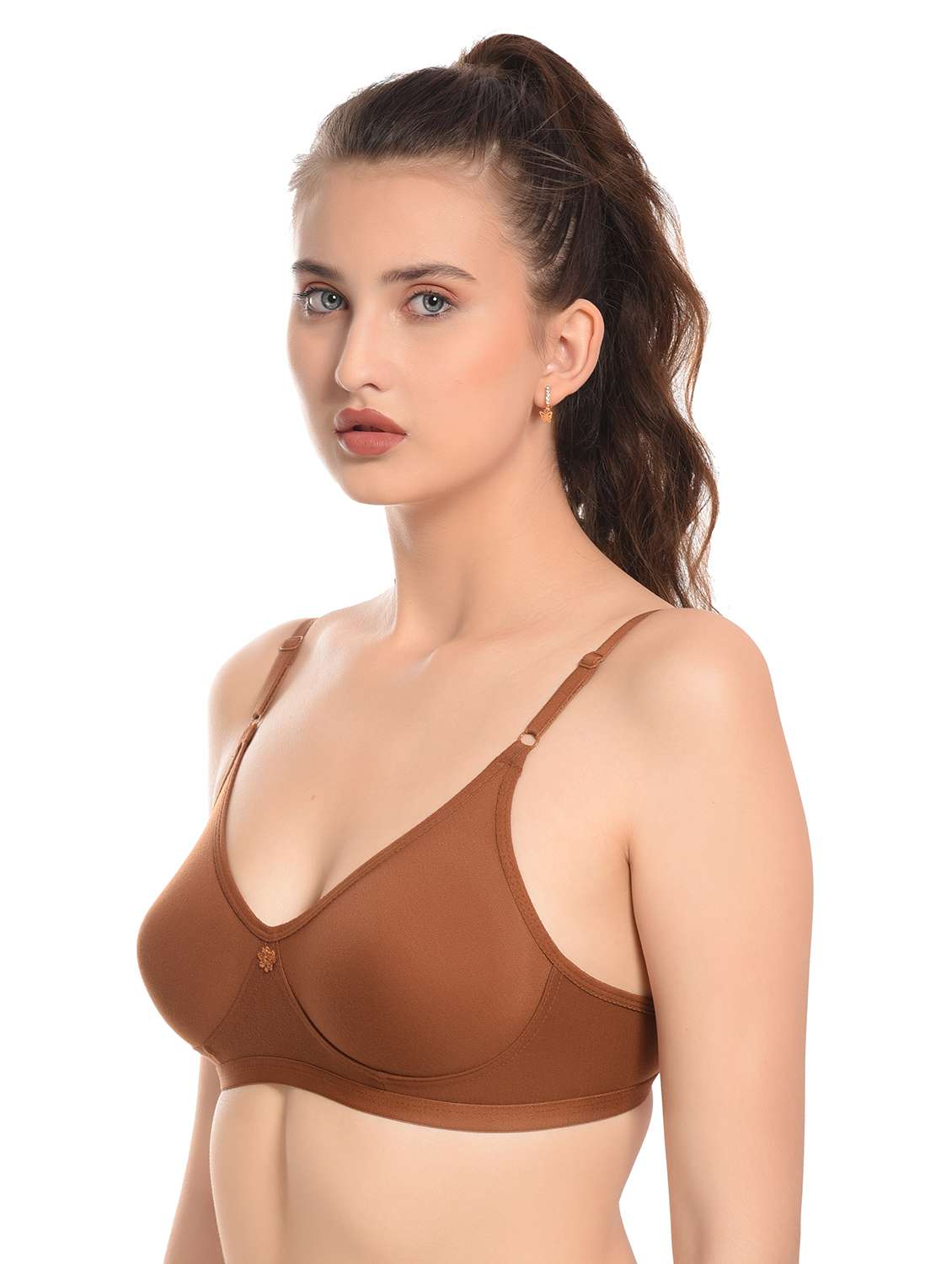 brown hosiery tshirt bra - 20571936 -  Standard Image - 1