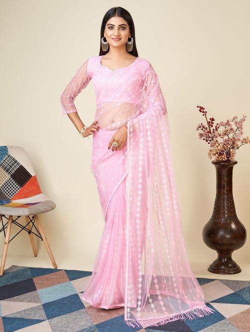 women's embroidered saree with blouse - 20572078 -  Standard Image - 0