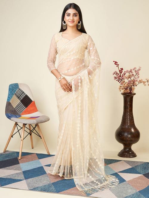 women's embroidered saree with blouse - 20572081 -  Standard Image - 0