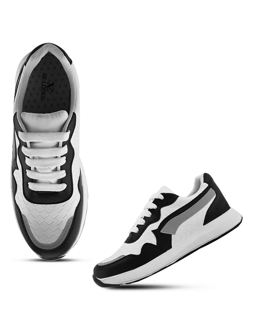 black pu laceup casual shoes - 20572112 -  Standard Image - 1