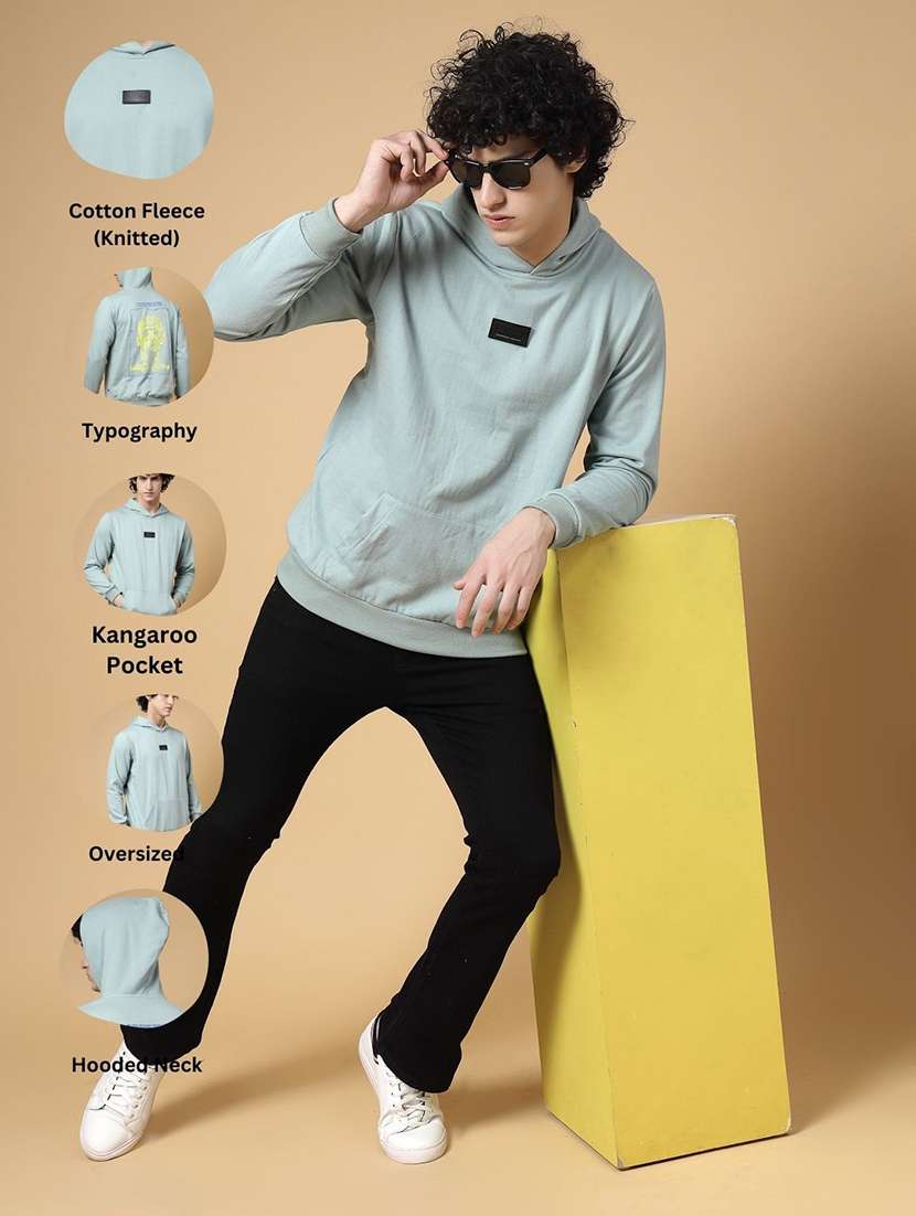 men back print hooded sweatshirt - 20572311 - Standard Image - 4