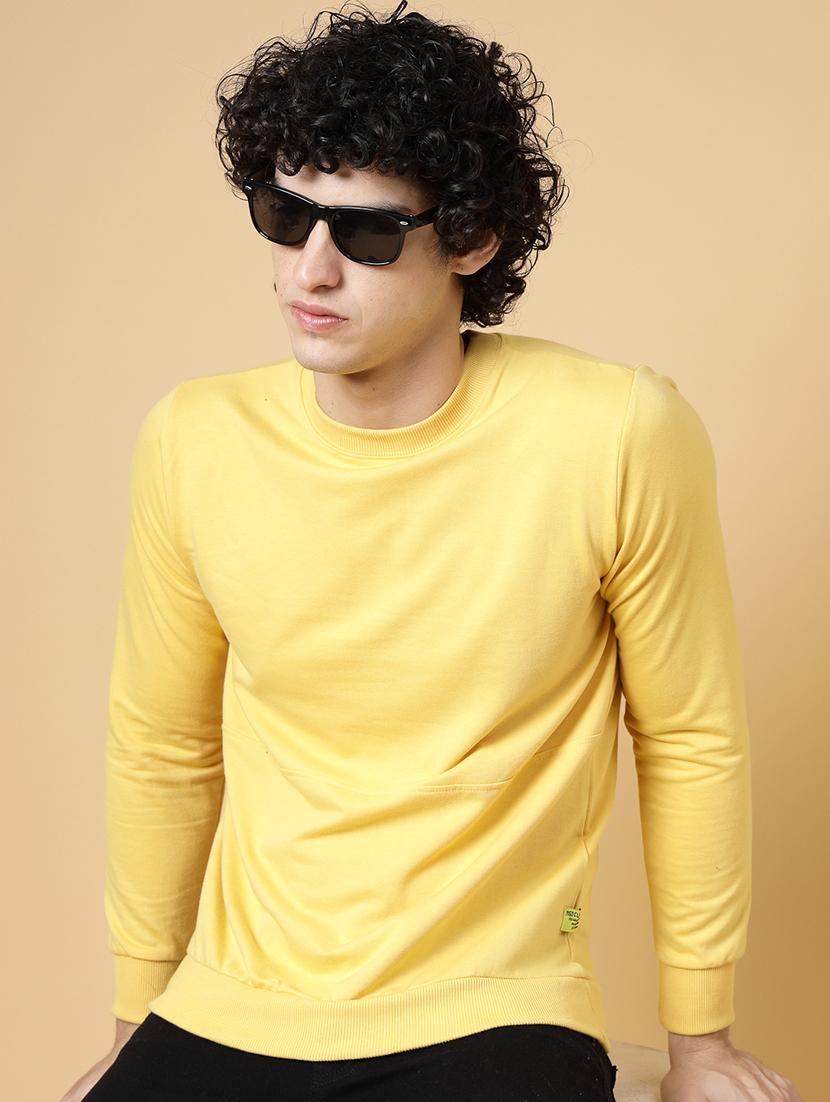 men solid long sleeve sweatshirt - 20572316 -  Standard Image - 1