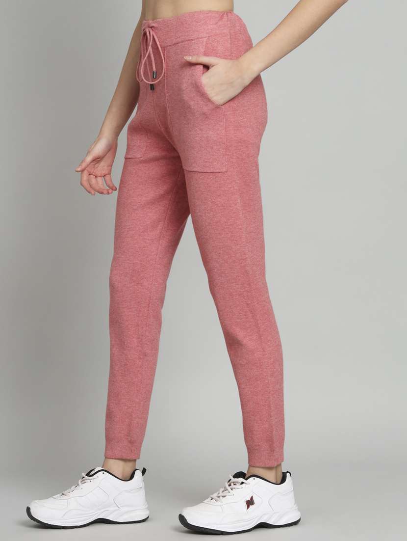 women high rise solid jogger - 20572933 - Standard Image - 1