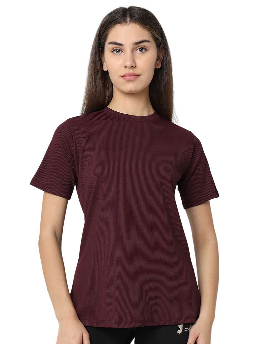 women's plain round neck t-shirt