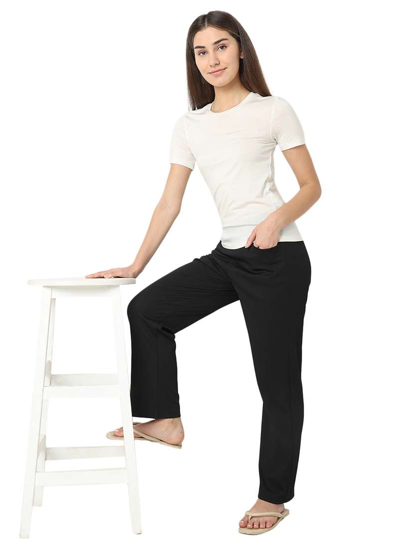 women mid rise solid pajama - 20572966 -  Standard Image - 4