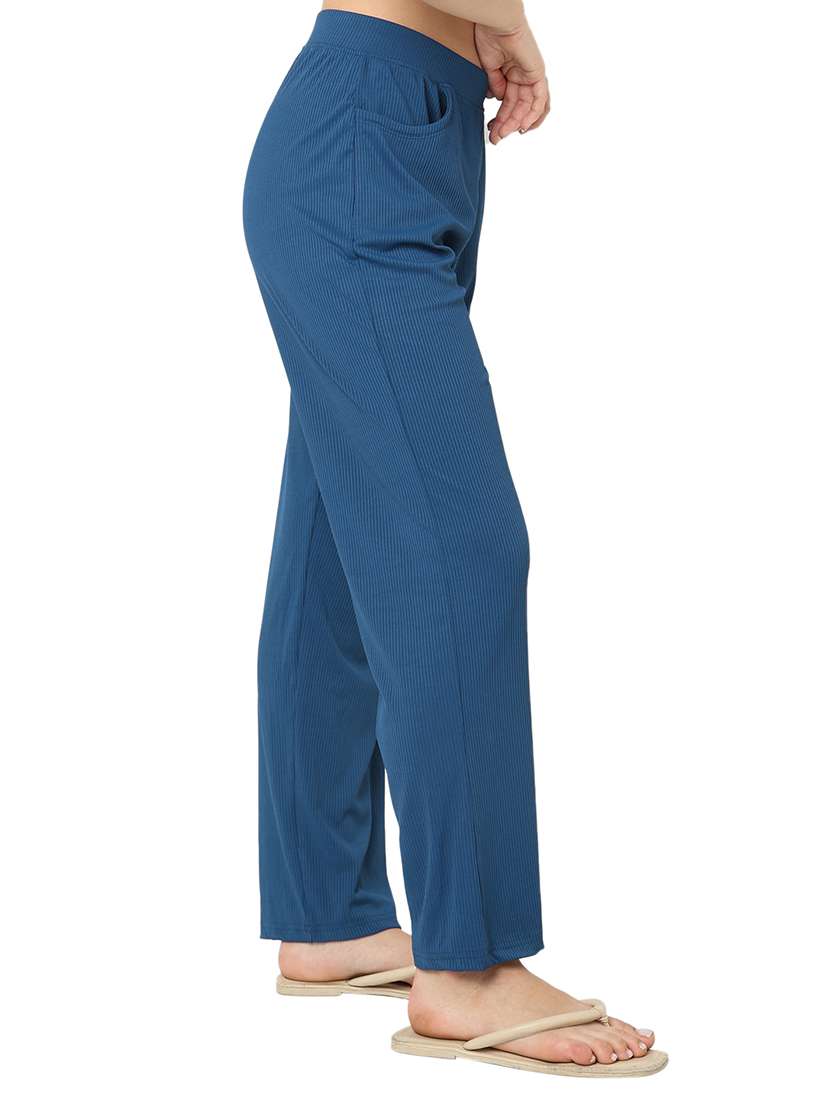 women mid rise solid pajama - 20572967 -  Standard Image - 1