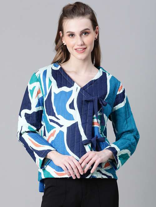 women printed quilted jacket - 20573040 -  Standard Image - 0