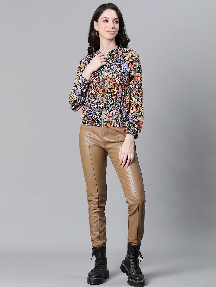 women floral print long sleeves jacket - 20573045 -  Standard Image - 4