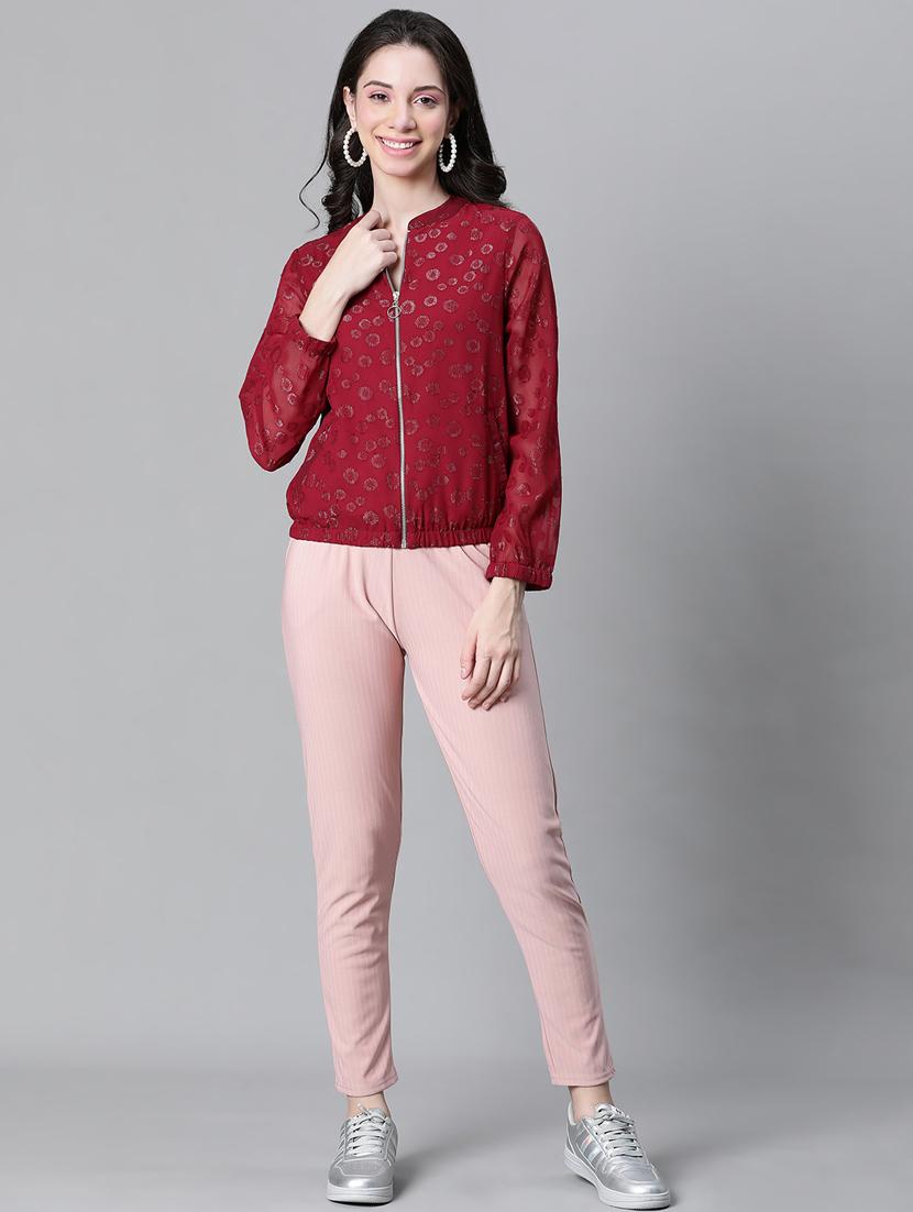women self designed long sleeves jacket - 20573047 - Standard Image - 4