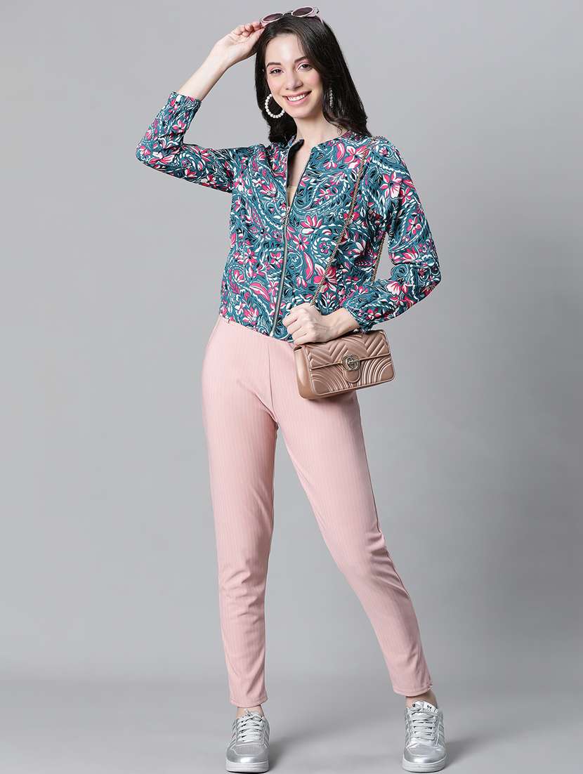 women printed long sleeves jacket - 20573052 -  Standard Image - 4