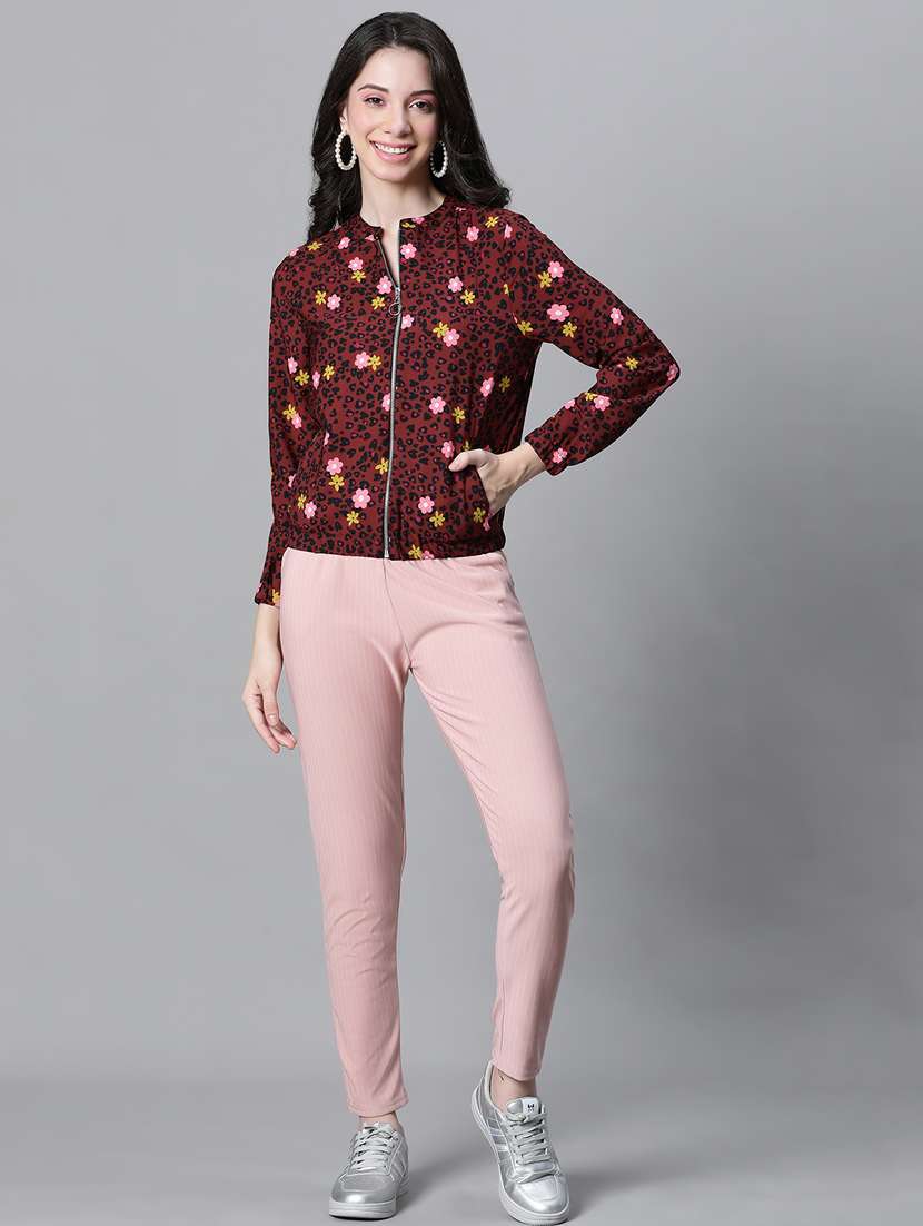 women printed long sleeves jacket - 20573054 - Standard Image - 4