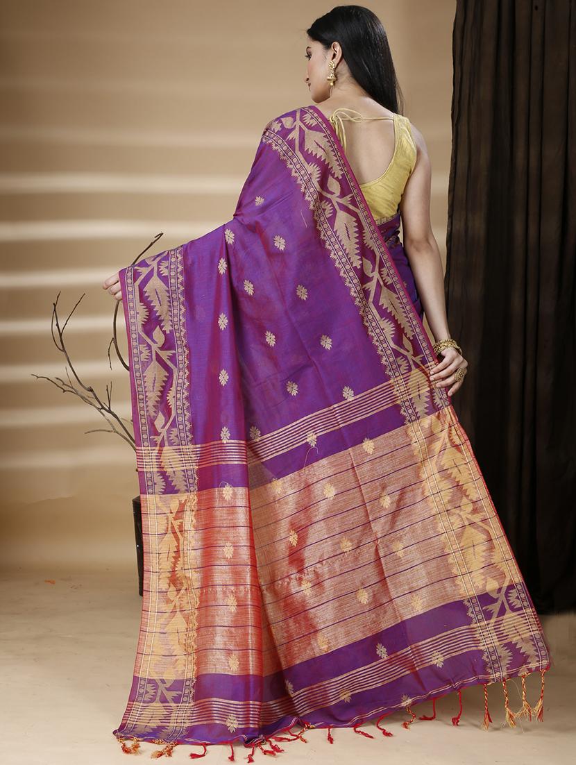 women's self design purple colored saree with blouse - 20573068 -  Standard Image - 1