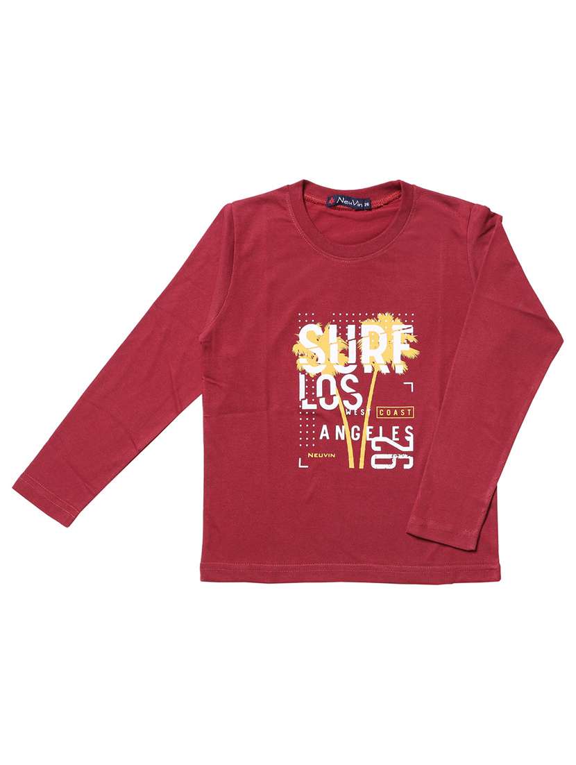 boys maroon graphic t-shirt - 20579709 -  Standard Image - 1