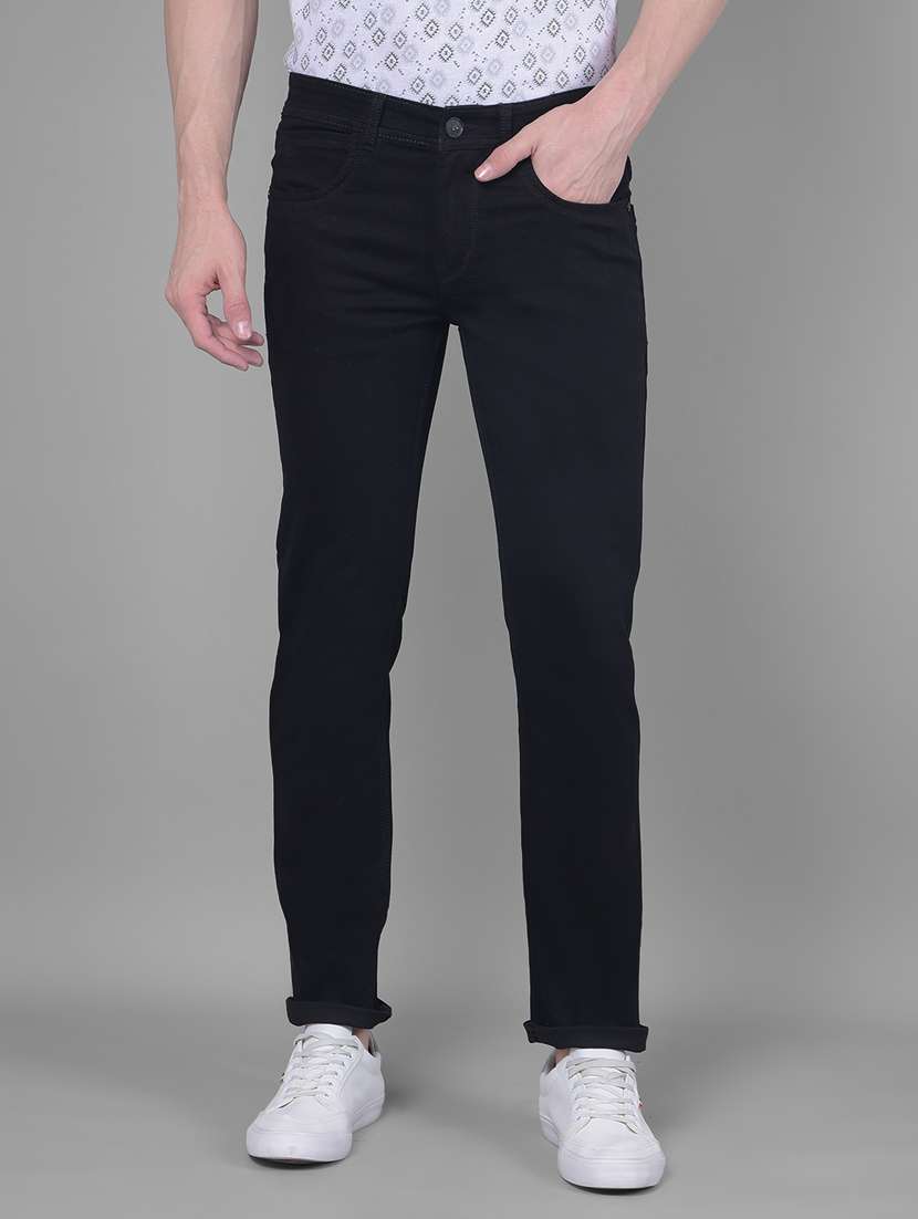 men mid rise denim solid jeans