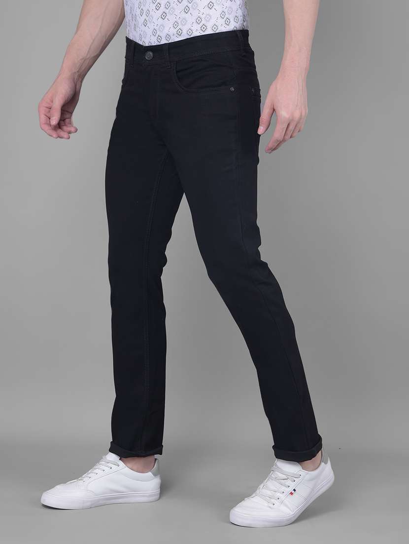 men mid rise denim solid jeans - 20586024 -  Standard Image - 1