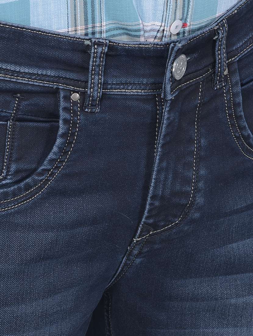 men washed mid rise full length straight fit jeans - 20586034 -  Standard Image - 6