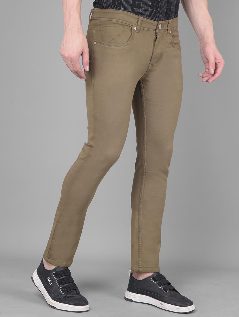 men solid slim fit ankle length jean - 20586047 - Standard Image - 1