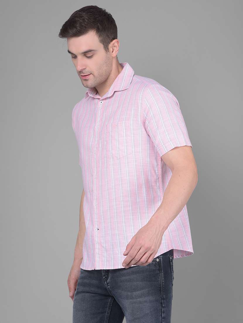 pink striped casual shirt - 20586542 -  Standard Image - 1