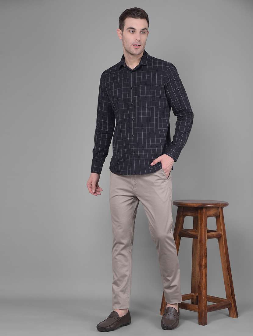 black checkered casual shirt - 20586551 -  Standard Image - 4
