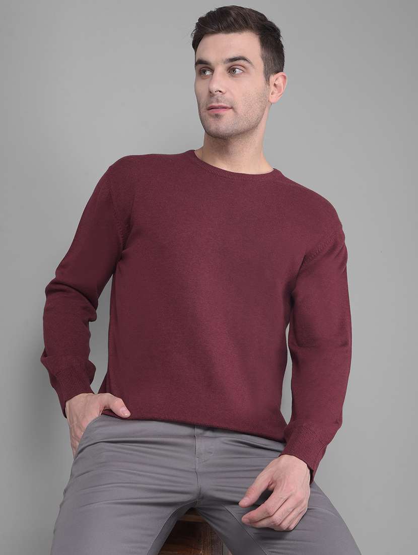 men wool long sleeve pullover