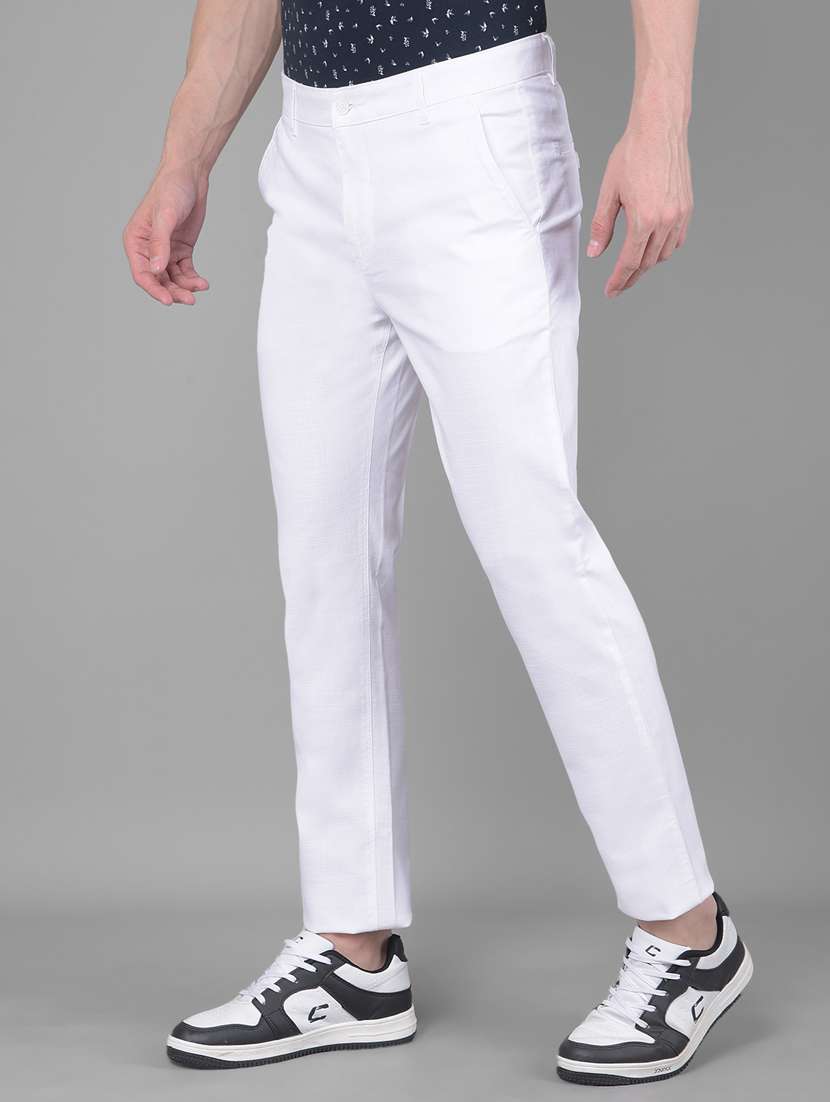 men solid ankle length chinos - 20586585 -  Standard Image - 1