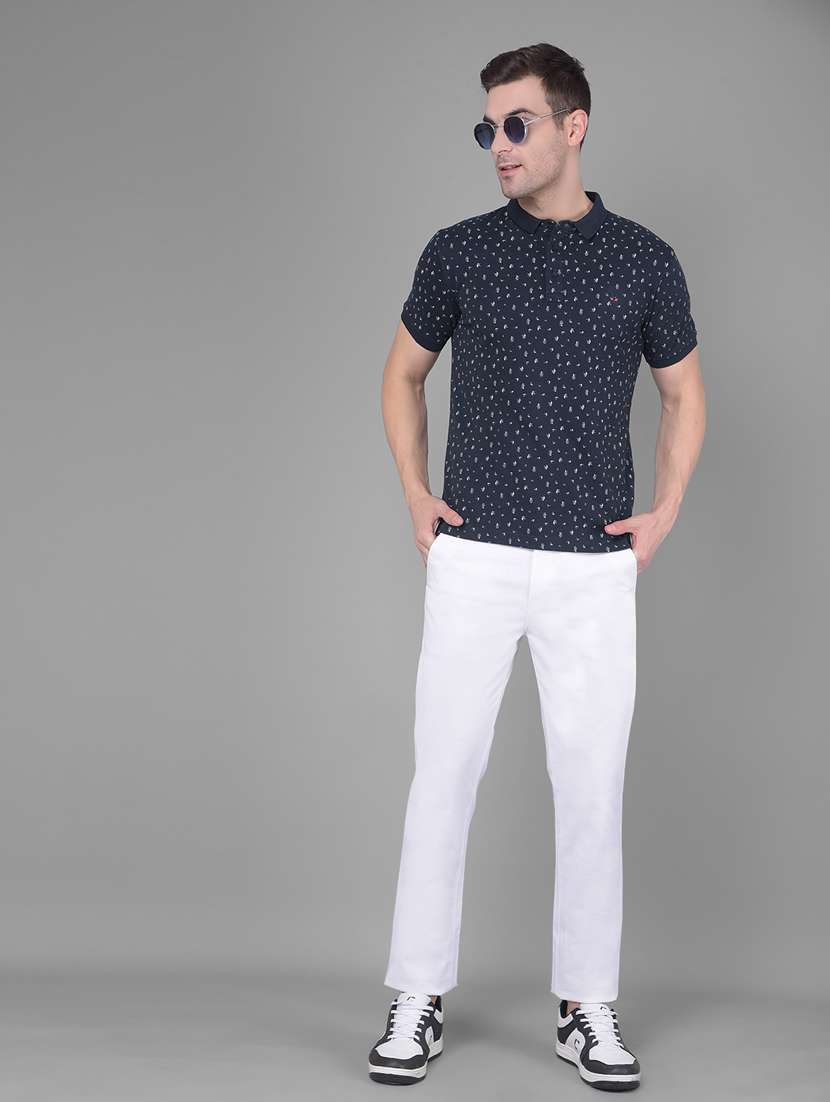 men solid ankle length chinos - 20586585 - Standard Image - 4