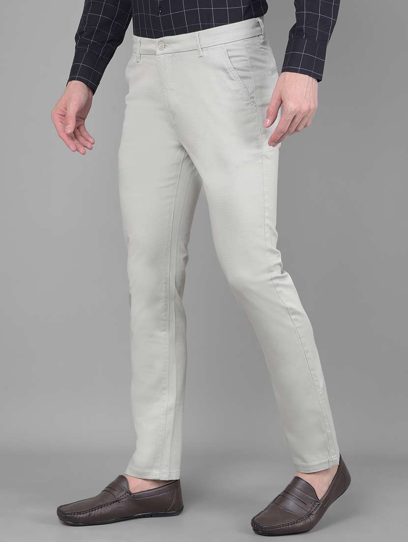 Men Solid Ankle Length Chinos - 20586597 -  Standard Image - 1