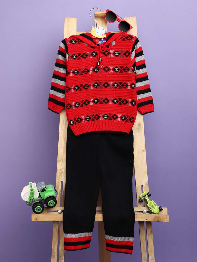 red cotton suit sets twin & dungree