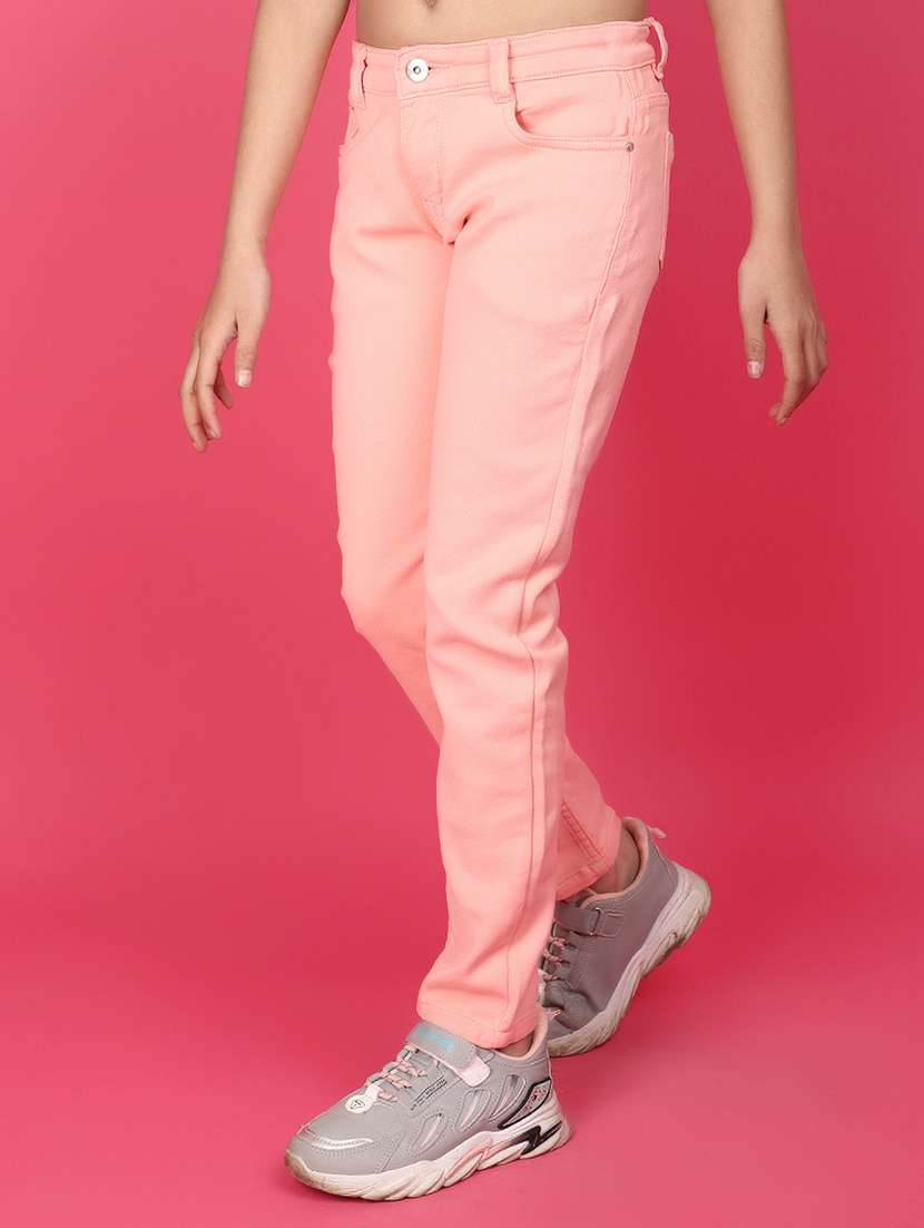 pink acrylic blend casual trouser - 20587599 -  Standard Image - 1