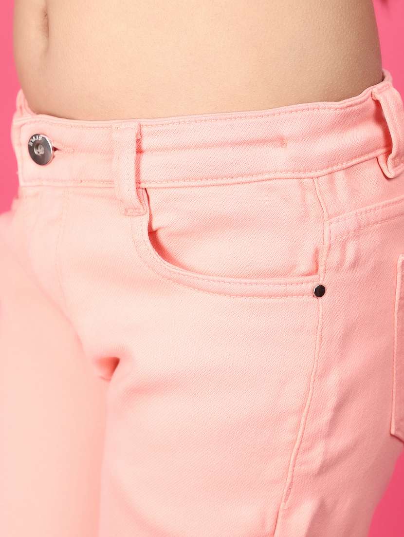 pink acrylic blend casual trouser - 20587599 -  Standard Image - 4