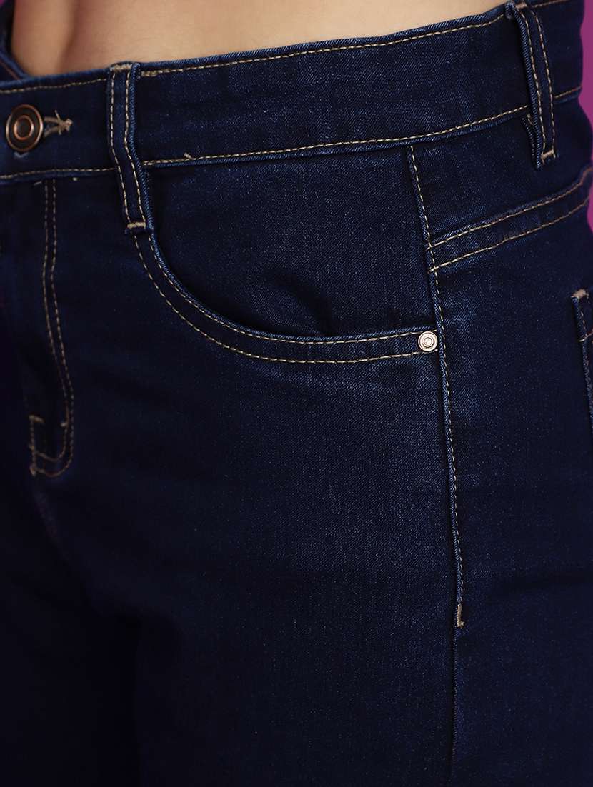 women solid mid rise slim fit jjean - 20587616 -  Standard Image - 4