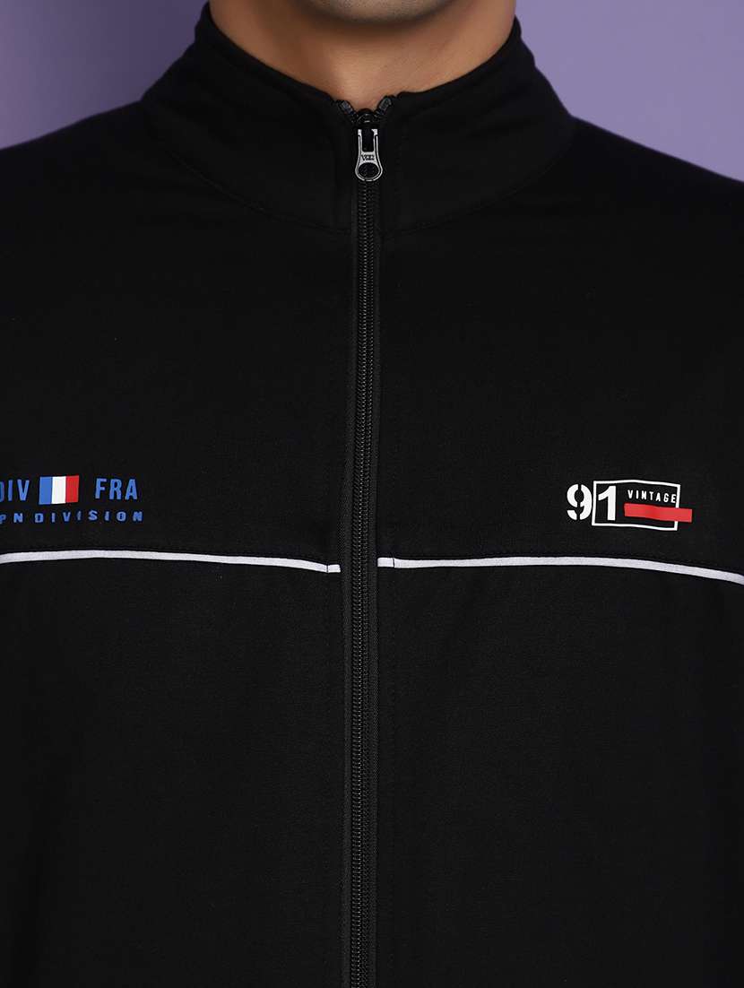 men solid long sleeve track suit - 20587618 - Standard Image - 4