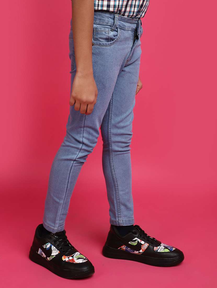 solid light blue slim fit jeans - 20587644 -  Standard Image - 1